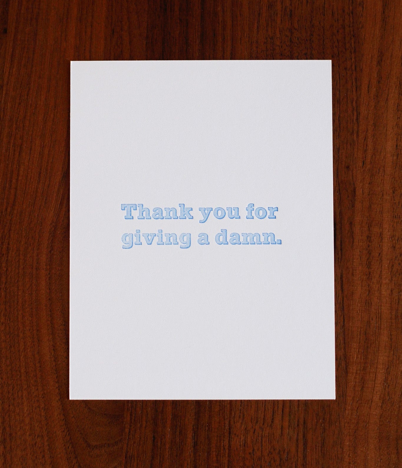Thank you for giving a damn.